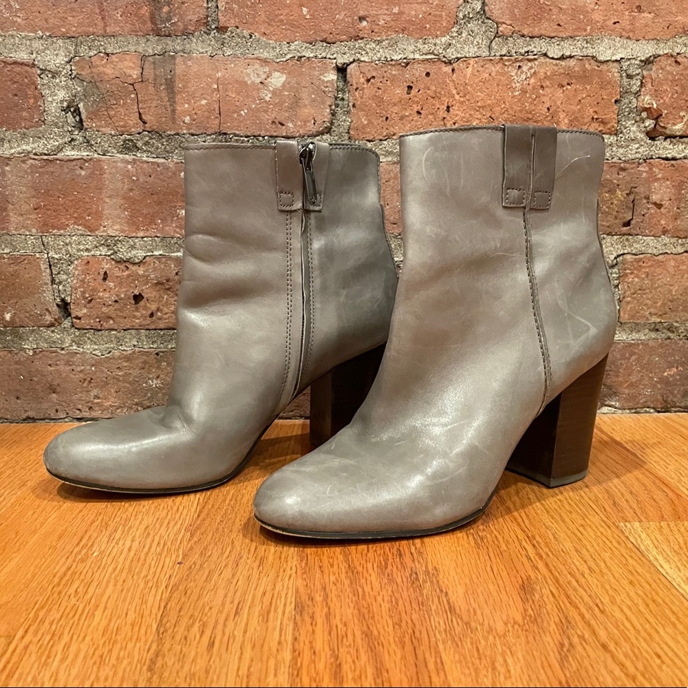 Sam Edelman Grey Leather Bootie